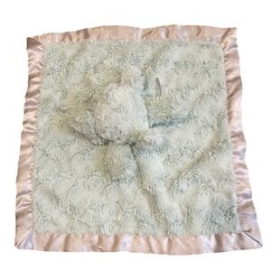 Cloud Island Target Elephant Lovey Teal Aqua Swirls Satin Trim Security Blanket